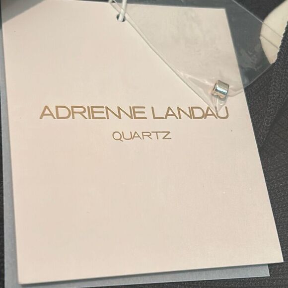 Adrienne Landau Quartz Size M Long Sleeve High Slit Sweater Dress Jet Black NWT - Picture 13 of 15